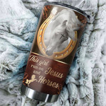  This Girl Run On Jesus And Horses All Over Printed Steel Stainless Tumbler