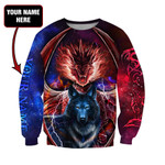 Dragon And Wolf D Over Printed Hoodie Personalized