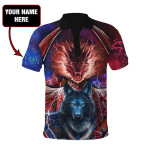  Dragon And Wolf D Over Printed Hoodie Personalized