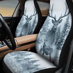  White Deer Hunting Car Seat Covers
