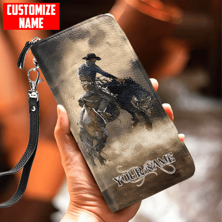  Rodeo Personalized Name Printed Leather Wallet MH