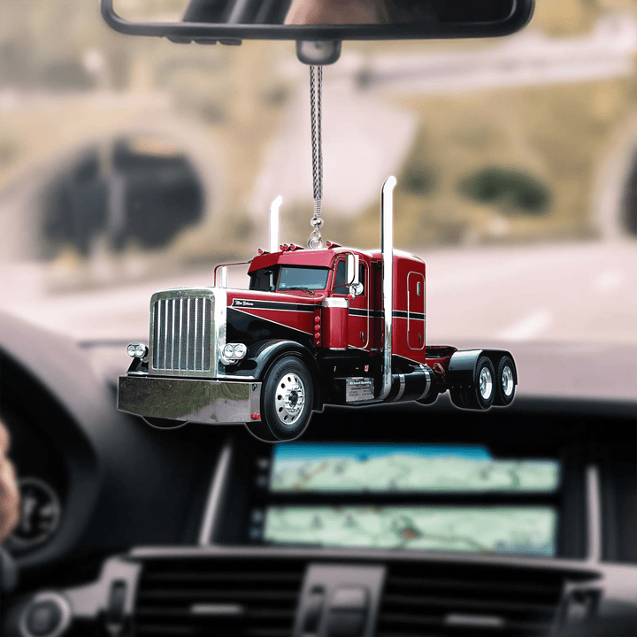  Red and Black Truck Car Hanging Ornament