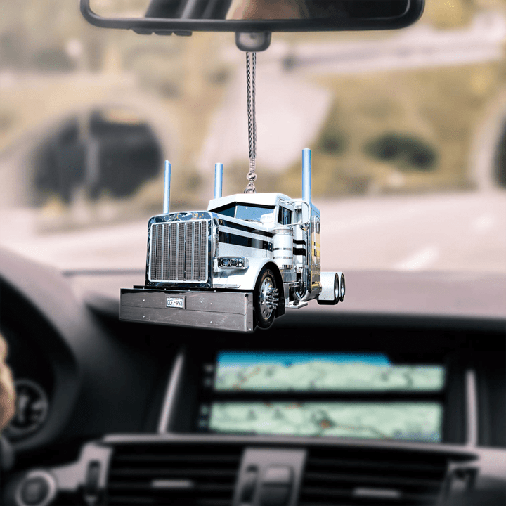  White Truck Car Hanging Ornament