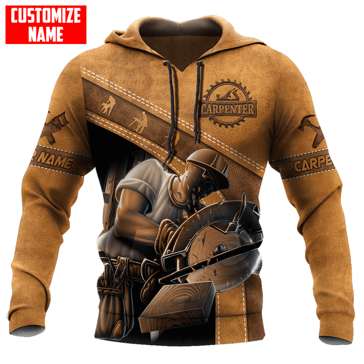 Personalized Name Carpenter Unisex Shirts Brown Leather Ver