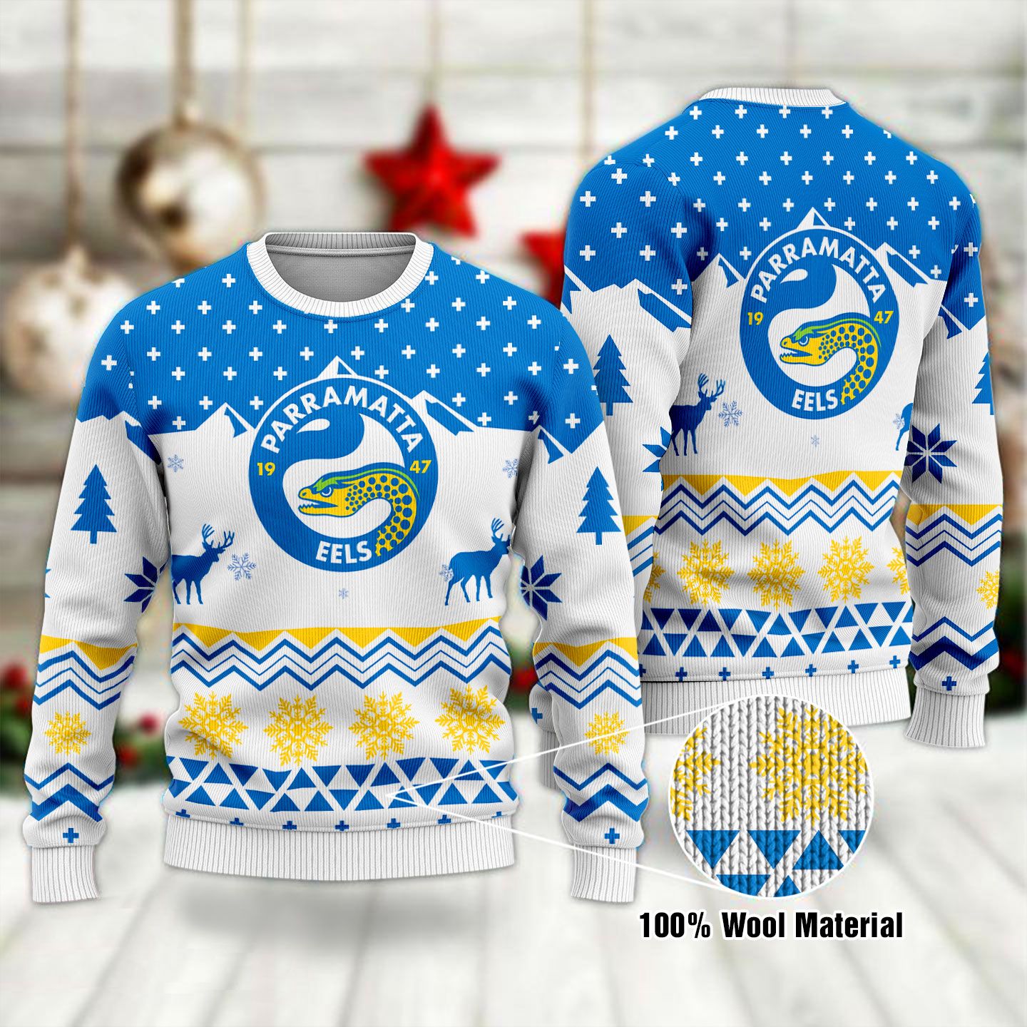 Middily- Parramatta Eels AFL - Ugly Xmas Sweater,Holiday 2021 Sweater,Secret Santa,Christmas Sweater Gift,Gag Gift - 3D Sweater