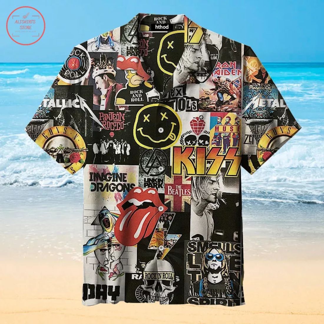 Middily– Rock Band Logo Hawaiian Shirt