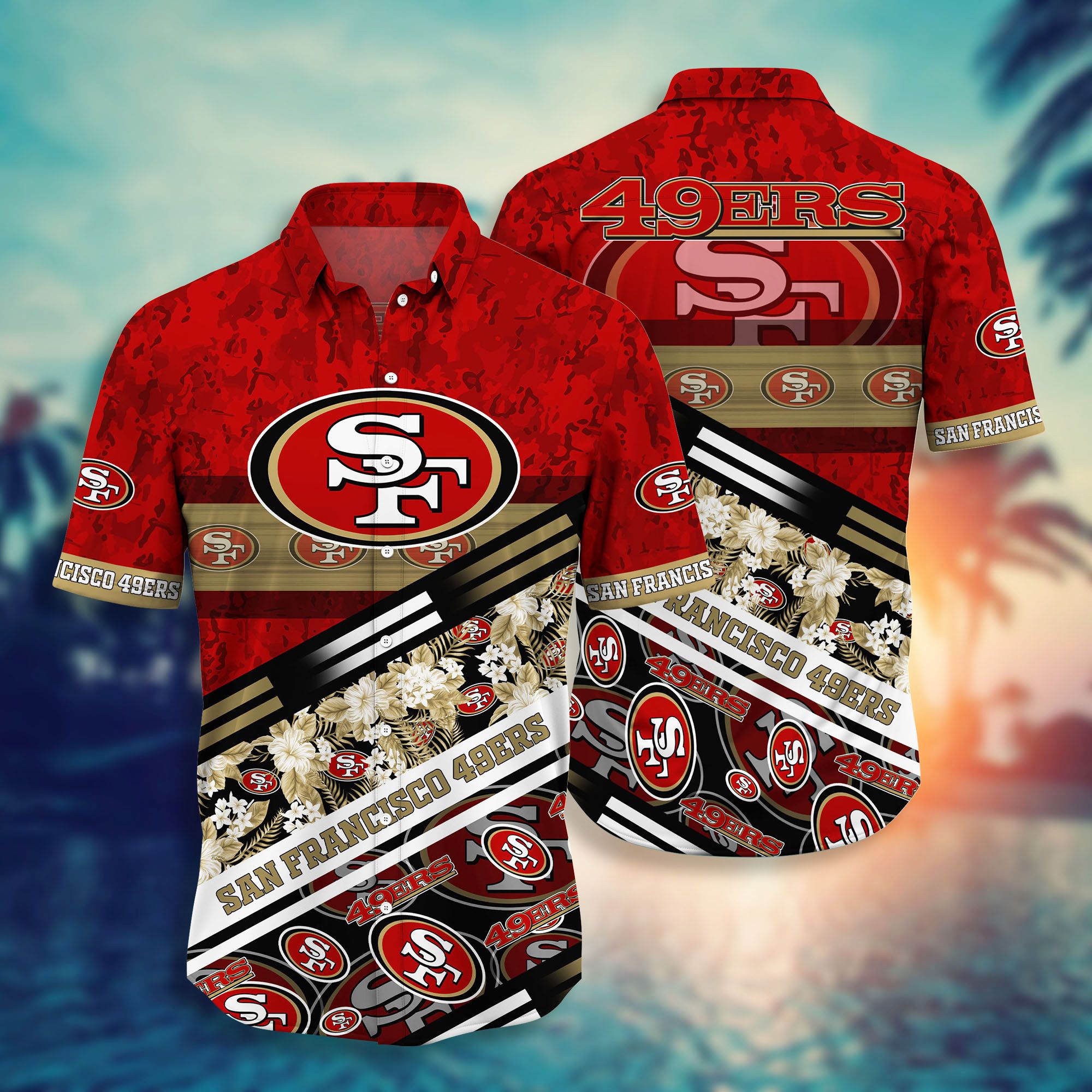 Middily– San Francisco 49ers -Hawaii Shirt Short Style Hot Trending – Hawaiian Shirt, Tshirt, 3D Short