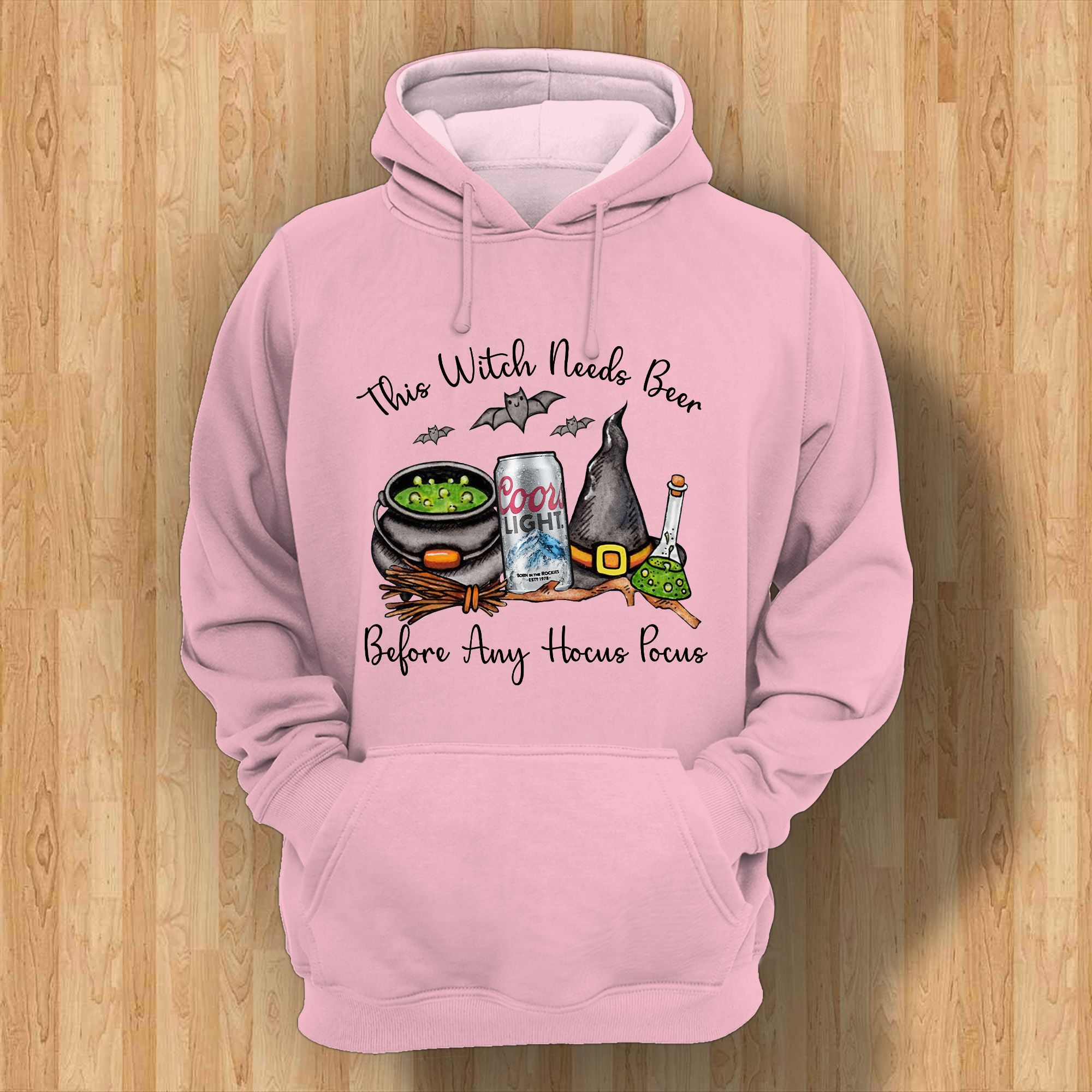 Middily- Coors Light - This Witch Needs Beer Before Any Hocus Pocus -3D Hoodie