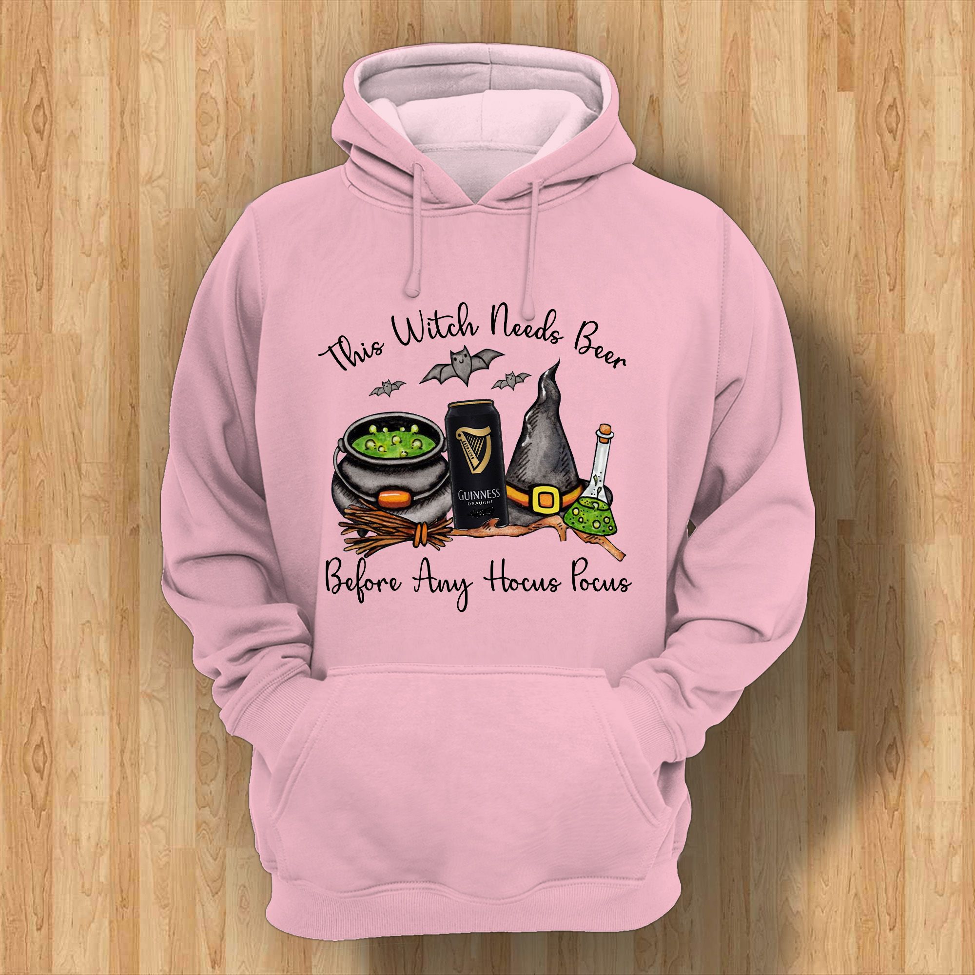 Middily- Guinness - This Witch Needs Beer Before Any Hocus Pocus -3D Hoodie