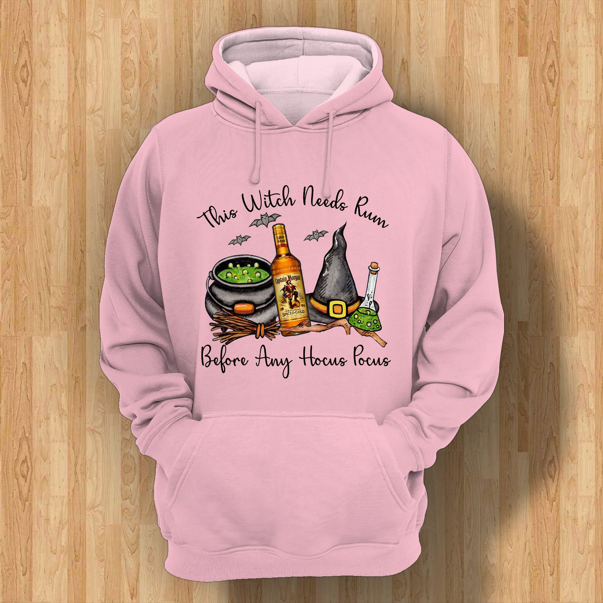 Middily- Captain Morgan - This Witch Needs Before Any Hocus Pocus -3D Hoodie