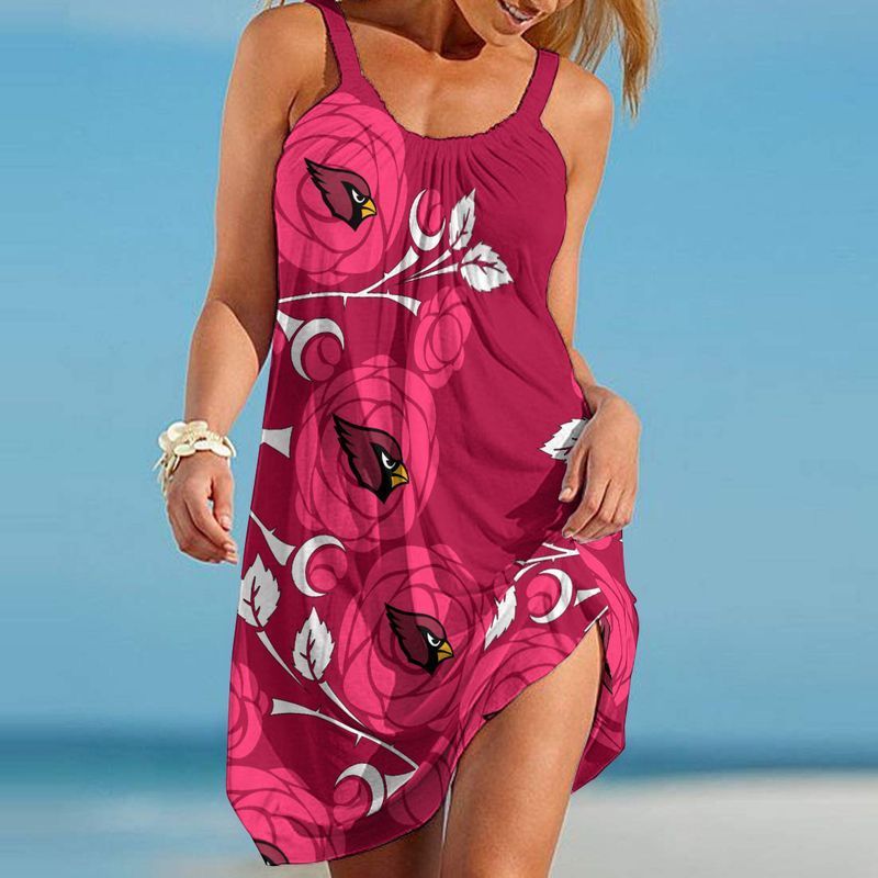 MiddilyArizona Cardinals Roses Limited Edition Beach Dress Summer NLA009326