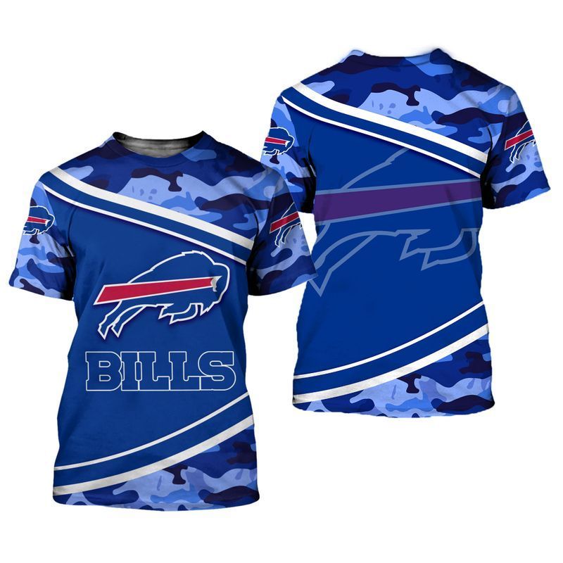 MiddilyBuffalo Bills Camo Limited Edition All Over Print Hoodie T shirt Unisex Size NLA001313
