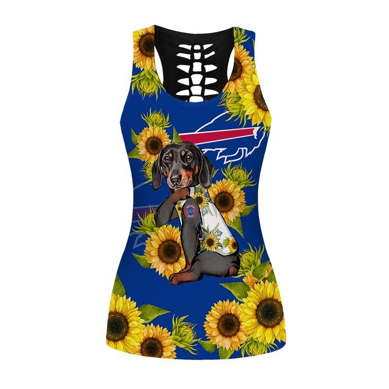 MiddilyBuffalo Bills Dachshund And Sunflowers Limited Edition Legging And Tank Top NML001113
