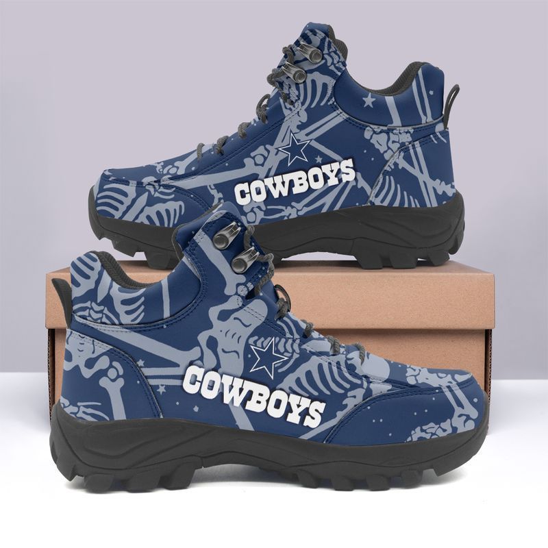 MiddilyDallas Cowboys Skeleton Pattern Limited Edition Men and Women Sizes Hiking Shoes NLA018501