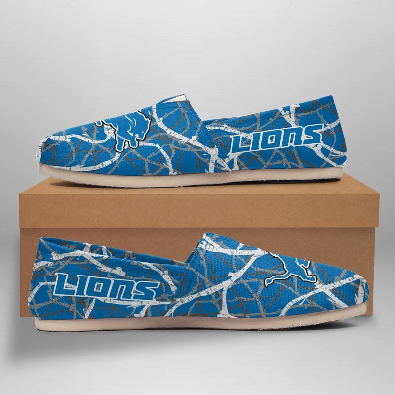 MiddilyDetroit Lions Roots Pattern Limited Edition Toms Slip On Shoes NLA015623