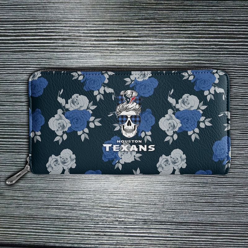 MiddilyHouston Texans Skull Pattern Limited Edition Tote Bag and Wallet NLA016114