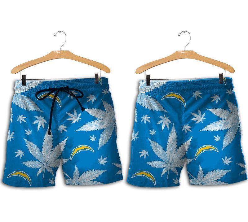 MiddilyLos Angeles Chargers Weed Pattern Limited Edition Hawaiian Shirt and Shorts Summer Collection Size S-5XL NML001217