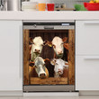 Hereford Cattle Lovers Wooden Art Dishwasher Cover