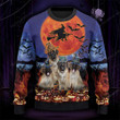 English Mastiff Dog Lovers Halloween Moon Knitted Sweater