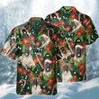 English Mastiff Dog Lovers Christmas Red Flower Hawaiian Shirt