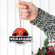 Weimaraner Dog Lovers Christmas Night Custom Shape Acrylic Ornament
