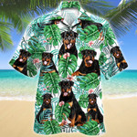 Rottweiler Dog Tropical Plant Hawaiian Shirt