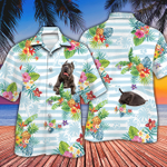 Cane Corso Dog Lovers Striped Hawaiian Shirt