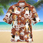 Beagle Dog Lovers Red Tribal Pattern Hawaiian Shirt