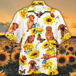Dogue de Bordeaux Dog Lovers Sun Flower Hawaiian Shirt