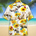 Charolais Cattle Lovers Sun Flower Hawaiian Shirt