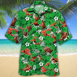 BBQ Lovers Green Floral Hawaiian Shirt