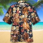 Dachshund Dog Lovers Green Plaid Pattern Hawaiian Shirt