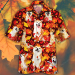 Shiba Dog Lovers Autumn Red Leaves Hawaiian Shirt
