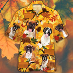 Boxer Dog Lovers Orange Nature Autumn Hawaiian Shirt
