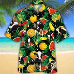 Holstein Friesian Cattle Lovers Tropical Fruits Hawaiian Shirt