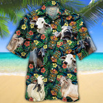 Brahman Cattle Lovers Tribal Tiki Mask Hawaiian Shirt