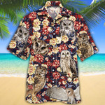 Owl Lovers Red Plaid Pattern Hawaiian Shirt