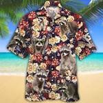 Raccoon Lovers Red Plaid Pattern Hawaiian Shirt
