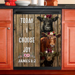 Black Angus Cattle Lovers Today I Choose Joy Dishwasher Cover