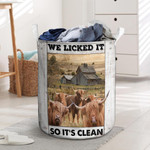 Highland Cattle Lovers We Licked It Laundry Basket 13.7" x 19.3"