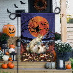 Charolais Cattle Lovers Happy Halloween Garden And House Flag