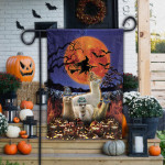 Alpaca Lovers Halloween Night Garden And House Flag