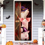 Pig Lovers Freaky Halloween Door Cover