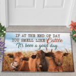 Red Angus Cattle Lovers Good Day Doormat