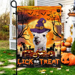 Alpaca Lovers Halloween Lick Or Treat Garden And House Flag