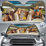 Beefmaster Cattle Lovers Country Road Car Auto Sunshade 57" x 27.5"