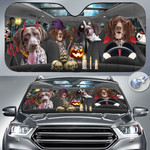 German Shorthaired Pointer Dog Lovers Halloween Time Car Auto Sunshade 57" x 27.5"