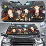 Hereford Cattle Lovers Halloween Time Car Auto Sunshade 57" x 27.5"