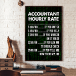 Accountant Hourly Rate Accounting Lovers Gift Poster