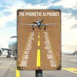 Pilot Gift The Phonetic Alphabet Metal Sign